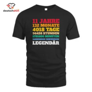 11 Jahre Legendar Merch T-Shirt: Geburtstags Countdown Bio getragen von Markus W.