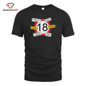 18. Geburtstag Sprüche Shirt – Lustiges Schild-Design Bio Shirt getragen von Sarah Schulz