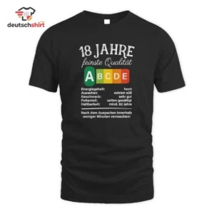 18 Jahre feinste Qualität Shirt | Lustiges Geburtstagsgeschenk getragen von Laura Fischer