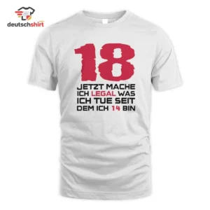 18 Jahre Endlich Legal T-Shirt: Lustiger Geburtstagsspruch getragen von Tobias Sc.
