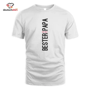 Bester Papa der Welt Merch – Bio T-Shirt Geschenk für Papa getragen von Felix Me.