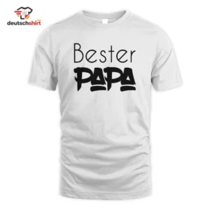 Bester Papa Merch T-Shirt – Geschenk für stolze Väter getragen von Marie Wagner