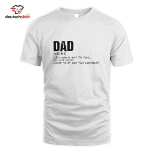 Bester Papa Merch T-Shirt – Witzige DAD Definition Spruch getragen von Leon Schneider