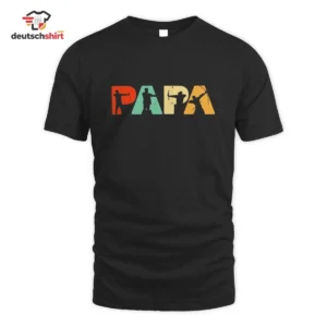 Bogenschütze Papa Merch T-Shirt – Retro Geschenk für Väter getragen von David We.
