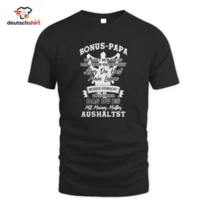 Bonus Papa Merch Shirt – Spruch Geschenk für Stiefvater getragen von Sarah Schröder 97