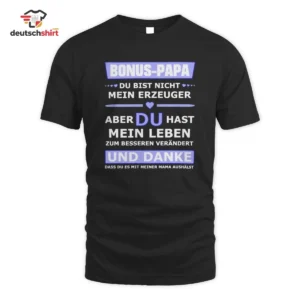 Bonus Papa Merch T-Shirt – Der beste Papa der Welt Geschenk getragen von David Fischer