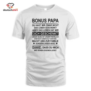 Bonus Papa Stiefvater Shirt – Lustiger Papa Merch für Väter getragen von Leon Schröder 53
