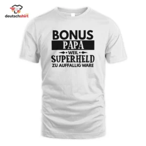 Bonus Papa weil Superheld zu auffällig wäre Bio T-Shirt getragen von Katharina Richter