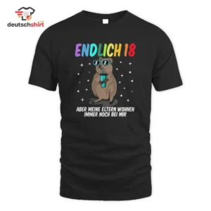 Endlich 18 Capybara T-Shirt – Gen Z Geburtstagsgeschenk getragen von Sarah Schmidt