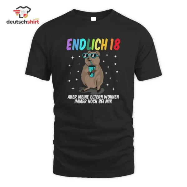 Endlich 18 Capybara Spruch – Geburtstagsgeschenk für Gen Z Bio T-Shirt
