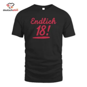 Endlich 18 Geburtstag Merch T-Shirt – Bio Baumwolle Retro getragen von Felix M.