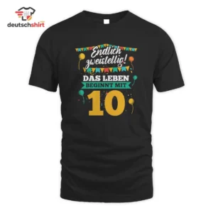 Endlich zweistellig Bio T-Shirt zum 10. Geburtstag getragen von Sabine Wagner