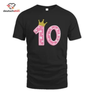 Zehn Jahre Krone Geburtstag Spruch Bio T-Shirt – Königlicher Look getragen von Niklas M.