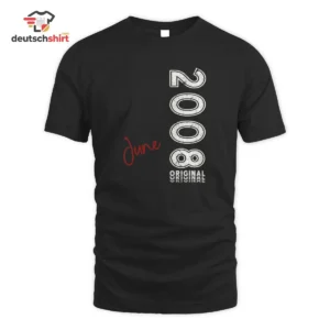 Jahrgang 2008 Juni Merch T-Shirt: Original Legenden Bio Shirt getragen von Tim Neumann