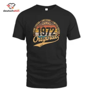 Jahrgang 1972 Vintage Retro Bio T-Shirt – Legendäres Geschenk getragen von Tobias M.