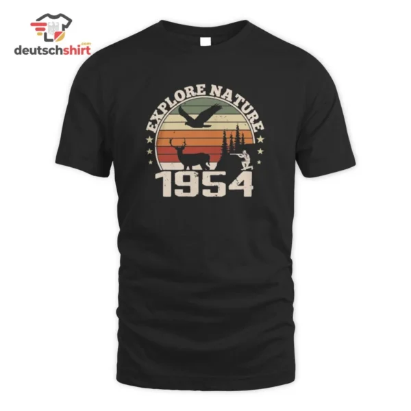 Jagd & Natur 1954 Vintage Jubiläumsgeschenk Bio T-Shirt
