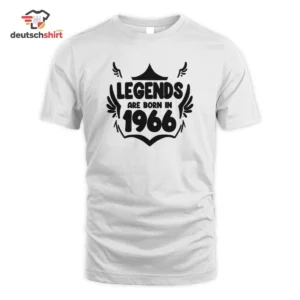 Legends are born in 1966 Jahrgang Geburtstag Retro T-Shirt getragen von Laura Hoffmann