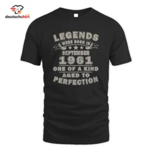 Legends September 1961 Merch: 65. Geburtstag Geschenk T-Shirt getragen von Thomas Krüger