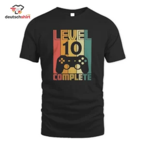 Level 10 Gamer Geburtstag Spruch Geschenkidee Bio T-Shirt getragen von Lena W.