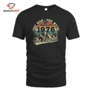 1976 Vintage Jahrgang Geburtstag Merch – Bio T-Shirt Geschenk getragen von Jonas F.