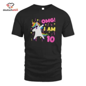 OMG! I Am 10 Einhorn Merch: Bio T-Shirt für Mädchen getragen von Tim B.