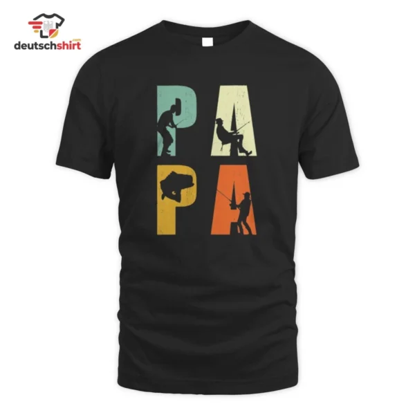 PAPA Angler Spruch für den besten Papa Bio T-Shirt
