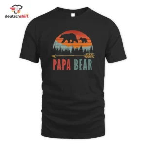 Papa Bear Merch T-Shirt – Bestes Vater Geschenk Bio getragen von Tobias Schäfer