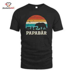 Papabär Merch T-Shirt – Bärenfamilie Geschenk für Papa getragen von Thomas Schneider