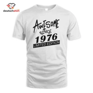 1976 Jahrgang Geburtstag Retro Merch Bio T-Shirt Geschenk getragen von Felix Schulz 40