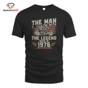 1976 Jahrgang Mann Mythos Legende Shirt – Motorrad Geschenk getragen von Anna Wo.