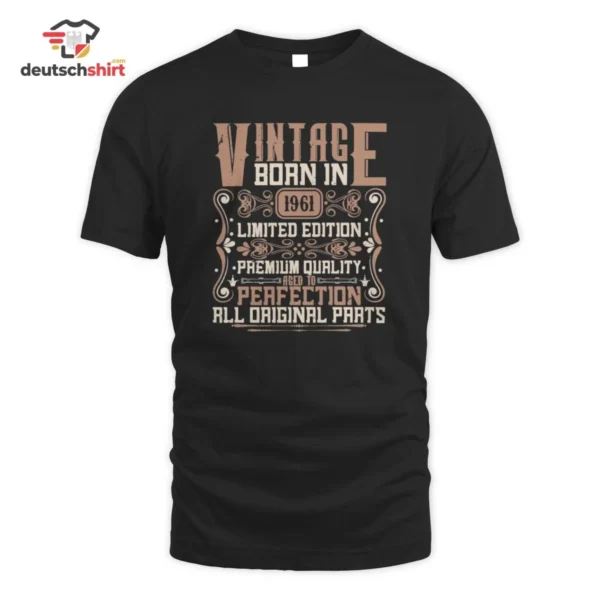 Vintage Geboren 1961 – Legenden-Shirt zum Runden Geburtstag Bio T-Shirt