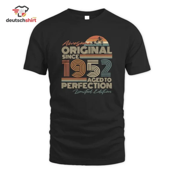 Vintage Original Jahrgang 1952 - Runder Geburtstag Bio T-Shirt